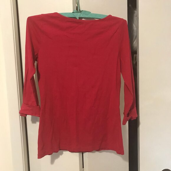 Joe Fresh Ladies Cerise Colored Top. $5.00 AS AN ADD ON ITEM - Picture 2 of 2